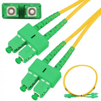 Patchcord Extralink SC/APC–SC/APC vienmodis dupleksas G.652D 3mm 5m