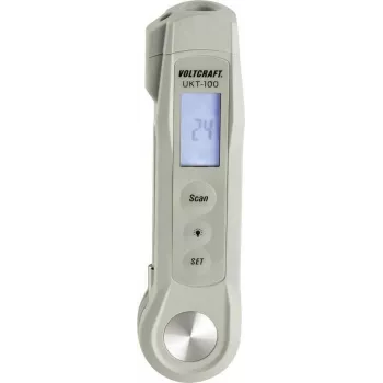 VOLTCRAFT UKT-100 įsiskverbimo termometras, matavimo diapazonas -40 iki 280 °C, LED žibintuvėlis, bekontaktis IR matavimas