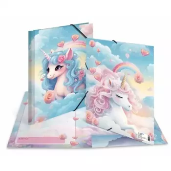 HERMA A4 aplankas su elastine juostele Happy Unicorns