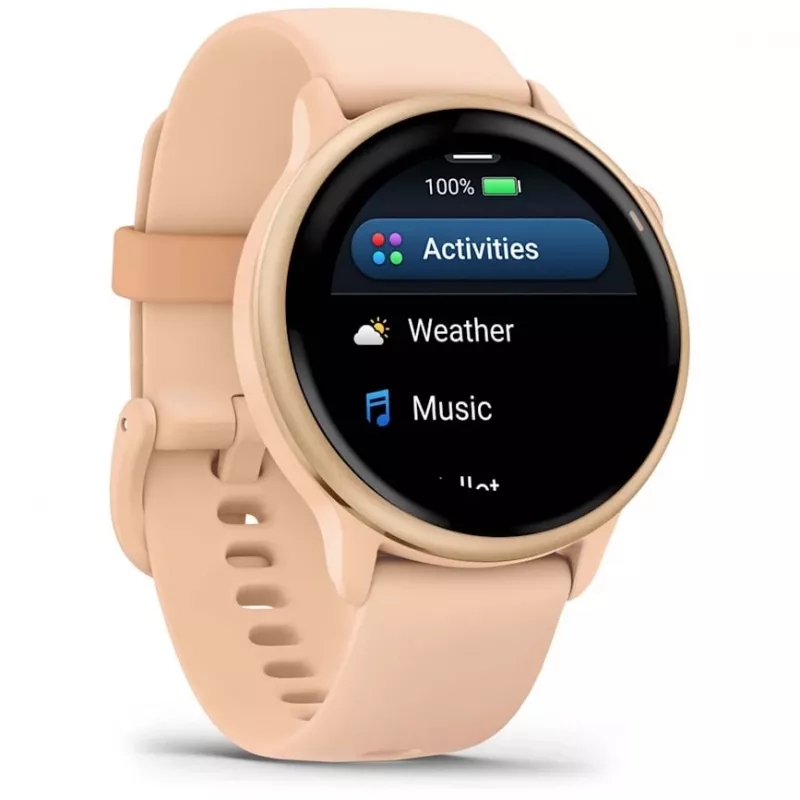 Garmin vívoactive 6 3.05 cm (1.2 inch) AMOLED 42 mm Skaitmeninis 390 x 390 pikselių Liečiamas ekranas Rožinis Wi-Fi GPS (palydovas)