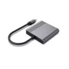 USB-C į HDMI / DisplayPort adapteris GEMBIRD A-CM-HDMIFDPF-01, 4K 60Hz, juodas