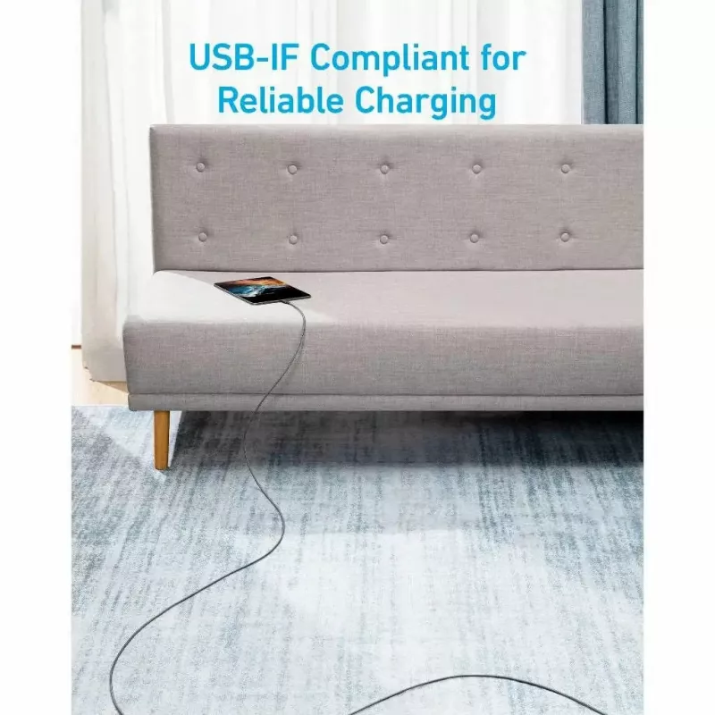 USB-C laidas Anker 322 1,8 m greitas įkrovimas ir duomenų perdavimas