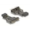 DeLOCK 60045 lyties keitiklis 9 kaiščių USB 2.0 2 x 9 kaiščių šukos Juoda