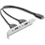 DELOCK USB Type-E Key A ST į 2× USB-A 5Gbps adapteris su laikikliu (67345)