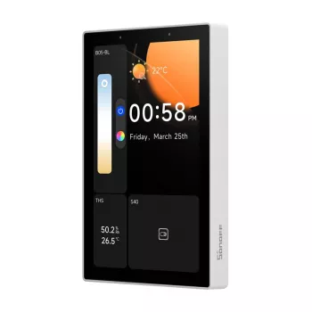Išmanusis valdymo skydelis Sonoff NSPanel Pro 120 – Wi‑Fi, Bluetooth, Zigbee, sieninis išmaniųjų namų interfeisas