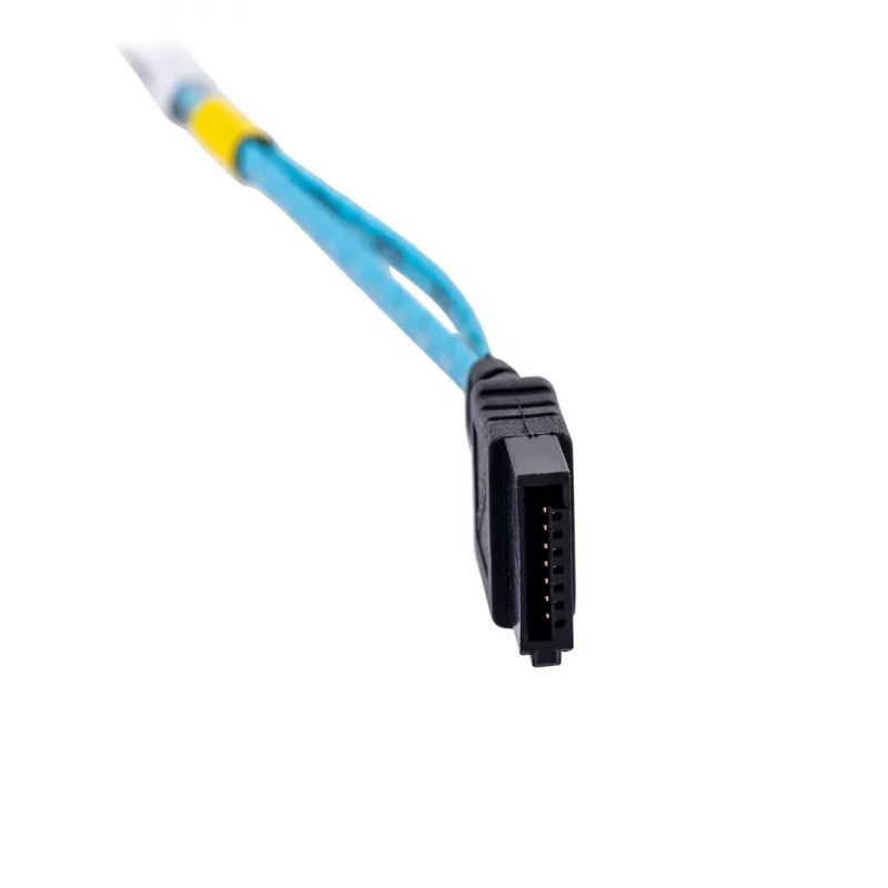 SATA kabelis Supermicro CBL-0186L 4x apvalus 0,56 m, SATA I, tiesus kištukas–kištukas, juoda/mėlyna/balta