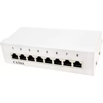 LogiLink Patch Panel Desktop - Sieninis skirstytuvas - RJ-45 x 8 - Šviesiai pilka, RAL 7035