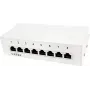 LogiLink Patch Panel Desktop - Sieninis skirstytuvas - RJ-45 x 8 - Šviesiai pilka, RAL 7035