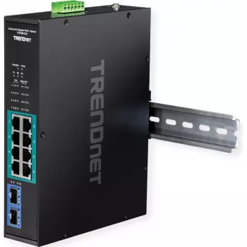 TRENDnet TI-PGM102 – Pramoninis valdomas PoE+ jungiklis su 8x Gigabit PoE+ ir 2x SFP