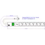 Maitinimo juosta Bachmann 800.3934 19Z 1HE su 7x CEE 7/3 lizdais