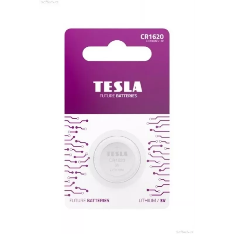 Baterija Tesla CR1620 ličio 60 mAh (1 vnt.)