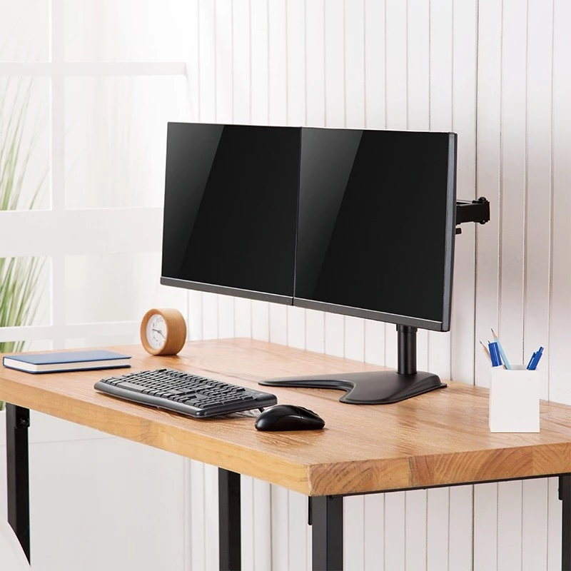 Monitorų laikiklis LOGILINK BP0099 dviem ekranams, iki 81,3 cm (32 col.), VESA 75×75–100×100, max 8 kg, juodas