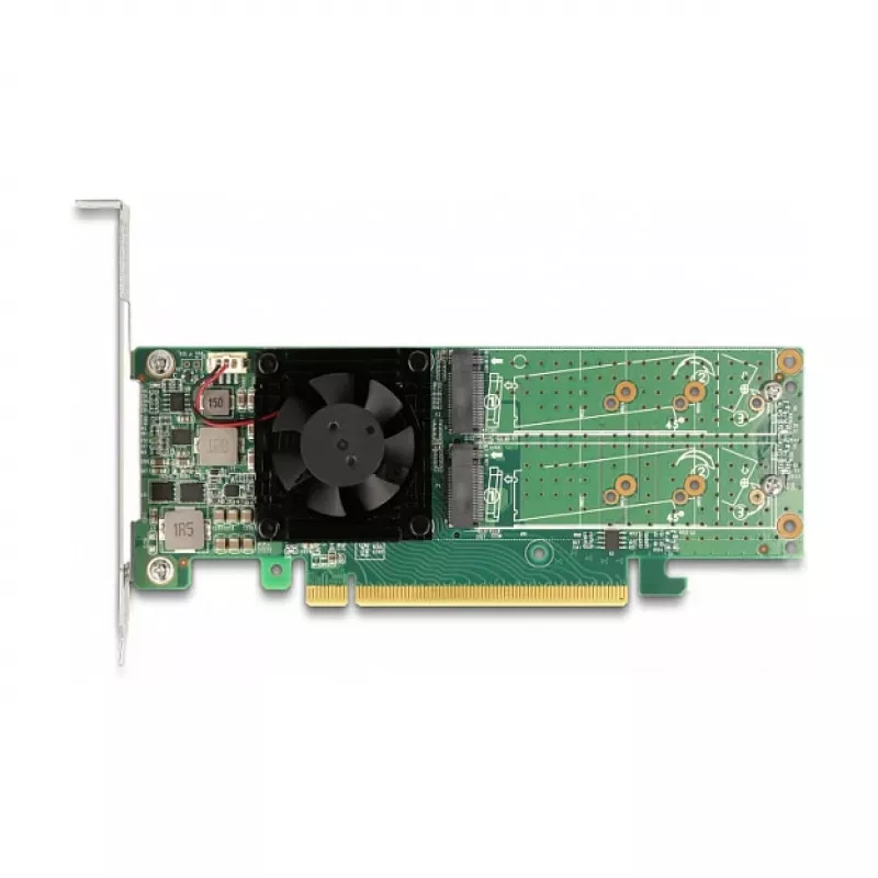 DeLOCK PCI Express x16 kortelė su 4 vidiniais NVMe M.2 Key M lizdais – mažo profilio formato
