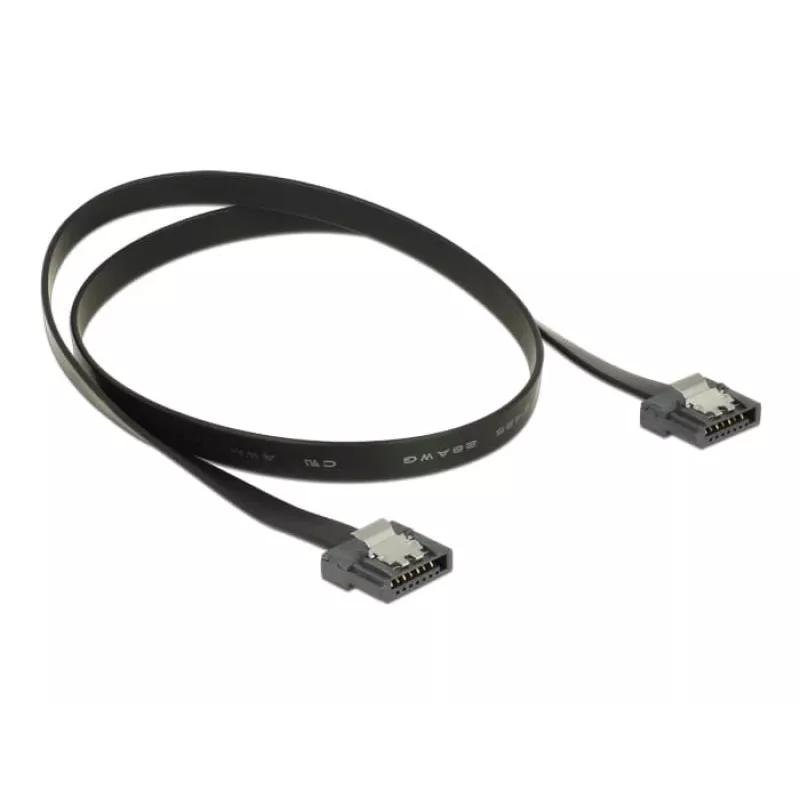 SATA kabelis DeLOCK 83841 0,5 m SATA III 7 kontaktų juodas