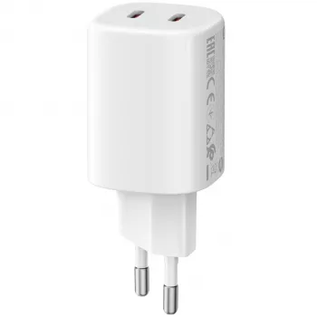 Įkroviklis Xiaomi Nano Turbo 45W Baltas — 2× USB‑C AC vidaus naudojimui išmaniesiems telefonams ir planšetėms