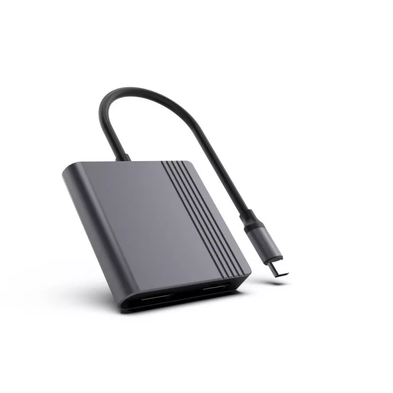 USB-C į HDMI / DisplayPort adapteris GEMBIRD A-CM-HDMIFDPF-01, 4K 60Hz, juodas