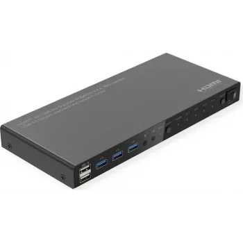 ROLINE KVM Switch 4 krypčių USB+ HDMI 4K60+ 3xUSB Audio - KVM jungiklis - 3 prievadai (14.01.3428)