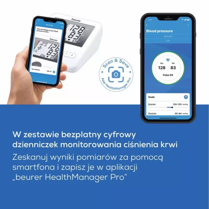 Automatinis kraujospūdžio matuoklis Beurer BM27 su LCD ekranu