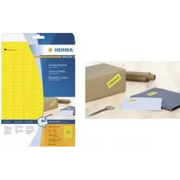 Lipnūs etikečių lapai HERMA Spalvotos etiketės A4 70x37 mm žalia popierius matinis 480 vnt.