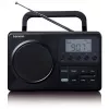 Nešiojamas radijo imtuvas Lenco MPR-035BK – FM/AM, maitinimas iš tinklo arba baterijų, 2,5 colio LCD, 20 FM išankstinių nustatymų, 3,5 mm išvestis