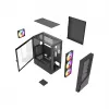 Gembird Fornax 4300 CCC-FC-4300 žaidimų korpusas ATX Midi Tower, grūdinto stiklo, ARGB ventiliatoriai, 2x USB 3.1, 1x USB 2.0, juodas
