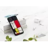 Dėklas išmaniesiems telefonams iKins, skirtas iPhone 11 Pro, Mondrian juodas — apsauginis dėklas, kietas korpusas, tikslūs išpjovimai