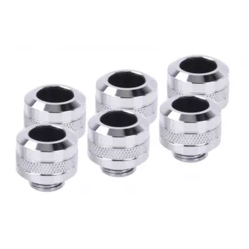 Alphacool 17474 tvirtinimo rinkinys — žalvariniai chromuoti jungiamieji elementai, Ø 22 mm, aukštis 20 mm