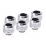Alphacool 17474 tvirtinimo rinkinys — žalvariniai chromuoti jungiamieji elementai, Ø 22 mm, aukštis 20 mm
