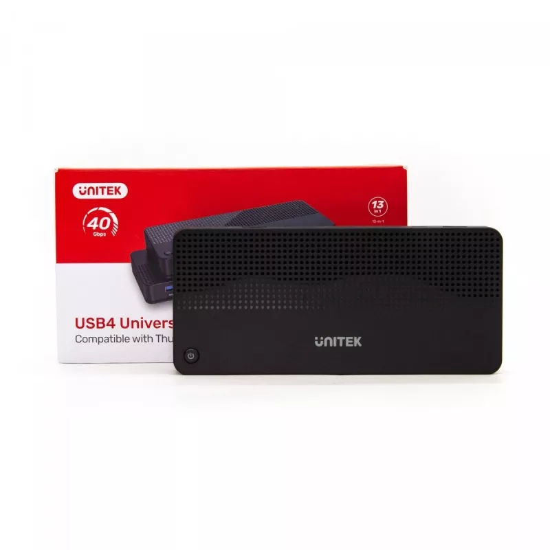 Dokavimo stotelė UNITEK D1079A USB4 Juoda 100W Power Delivery