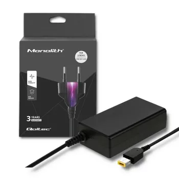 Maitinimo adapteris QOLTEC 51556 vidinis 65W, skirtas Lenovo nešiojamiesiems kompiuteriams, 20V 3,25A, juodas