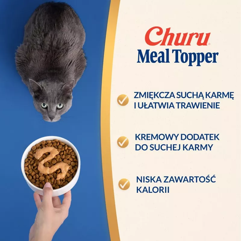 Šlapias skanėstas katėms INABA Churu Meal Topper Tuna su Scallop 4 x 14 g