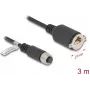 DeLOCK M12 A-koduotas 8 kontaktų moteriškas į RJ45 Cat.5e pramoninis Ethernet kabelis 3 m juodas
