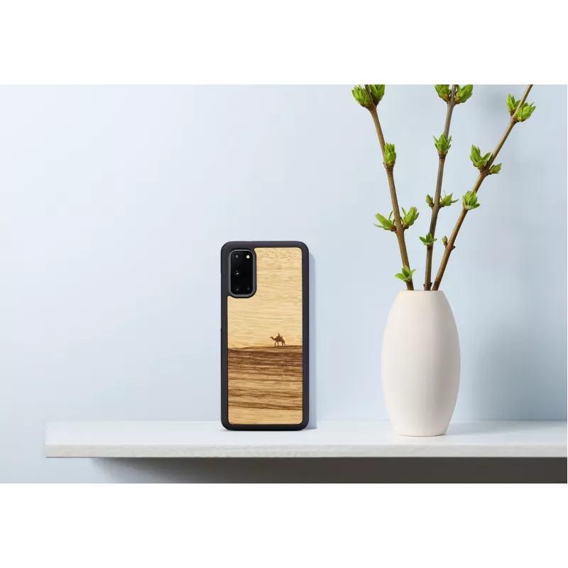 Telefono dėklas iš medžio ir polikarbonato Samsung Galaxy S20 Terra Black – apsauginis dėklas