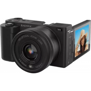Easypix VX6430 Skaitmeninis fotoaparatas 64 MP optinis priartinimas 10x juodas 4K vaizdo įrašas (20205)