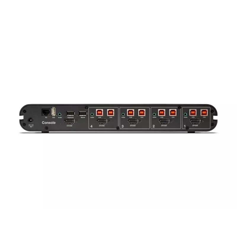 Belkin 4P Sngl Head DP/HDMI į DP/HDMI vaizdo saugus stalinis KVM jungiklis PP4.0 (F1DN104KVM-UN-4)