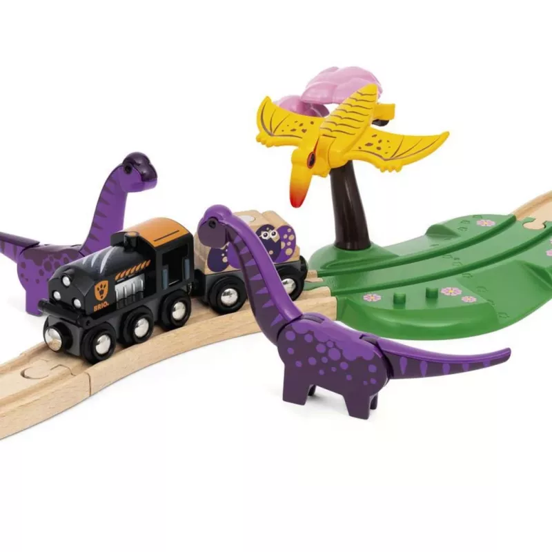 BRIO World Dinozaurų nuotykių rinkinys, traukinukas