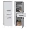 Vonios spintelė Top e Shop NEL V DDS BIEL — laisvai pastatoma 300×300×850 mm, 3 lentynos, balta