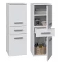Vonios spintelė Top e Shop NEL V DDS BIEL — laisvai pastatoma 300×300×850 mm, 3 lentynos, balta