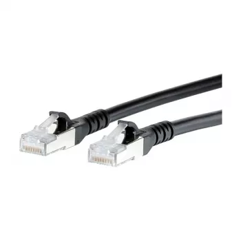 METZ CONNECT TP-Patch Laidas ISO/IEC Cat.6 AWG26 2x RJ45 0,5m juodas