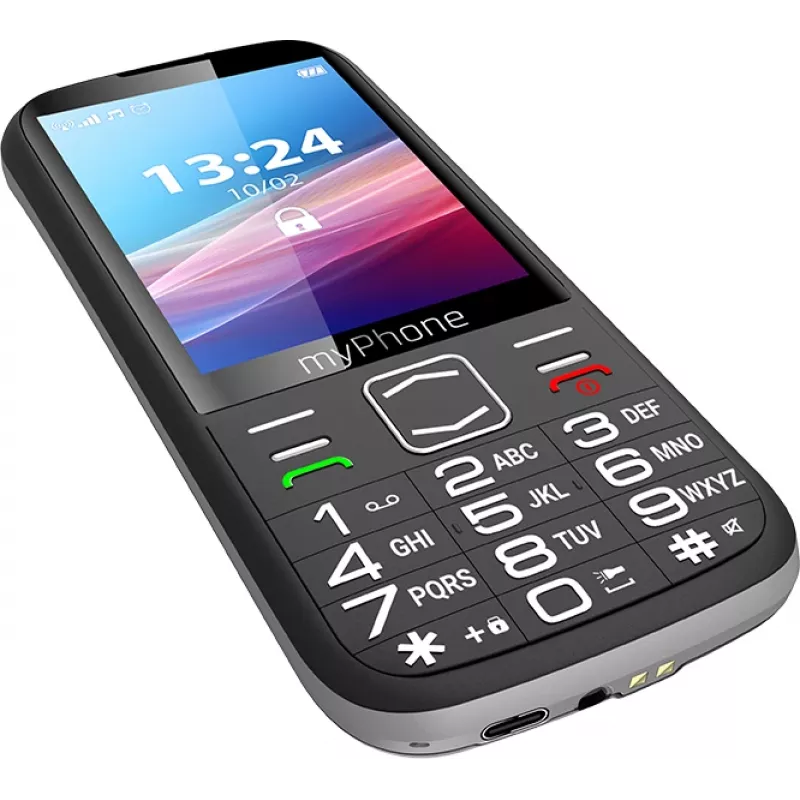 Mobilusis telefonas myPhone HALO 4 LTE, juodas, 3.5 colio TFT, 128 MB, 64 MB, Dual SIM, 3G, Bluetooth, 2 MP kamera, 2500 mAh