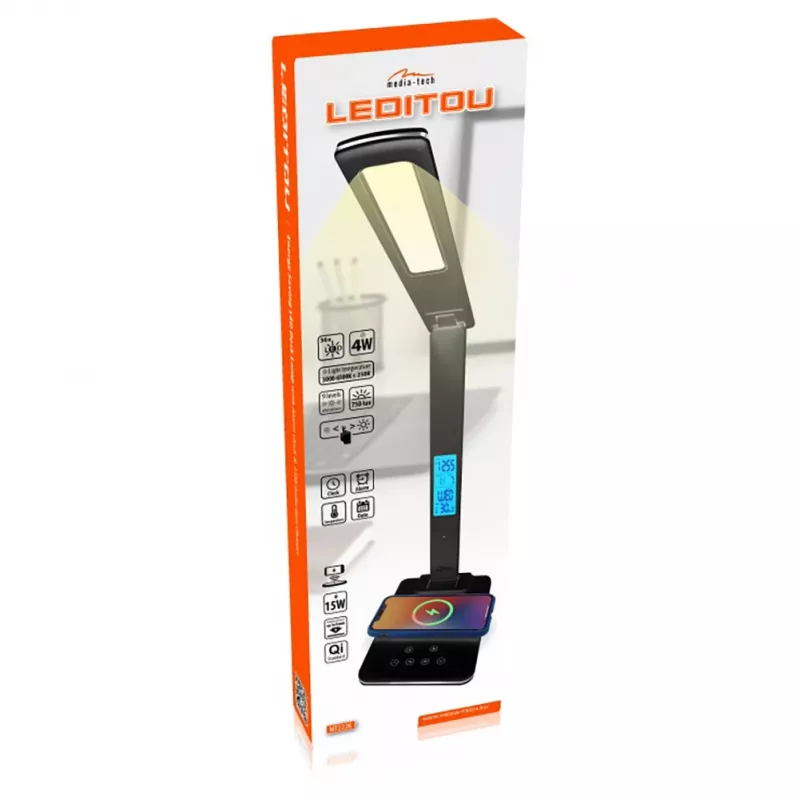 Stalinė lempa MEDIA-TECH MT222K LED 12W 220V juoda
