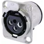 Neutrik NC3FD-V – Priedas jungtims, sidabrinis