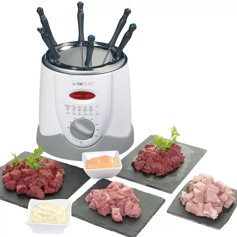 Clatronic FFR 2916 Vientisas 1 L Laisvai pastatomas 900 W Gruzdintuvė Pilka, Balta