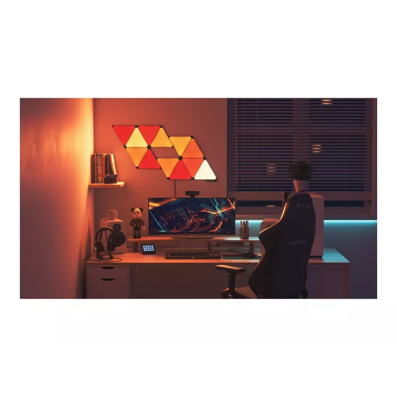 Nanoleaf NL47-0101TW-3PK Ultra Black trikampis išplėtimo rinkinys 3 vnt., Wi-Fi, juodas