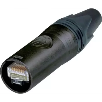 Neutrik RJ45 etherCON CAT6 A Kištukas, tiesus, 8P8C NE8MX6-B Juodas, 1 vnt.
