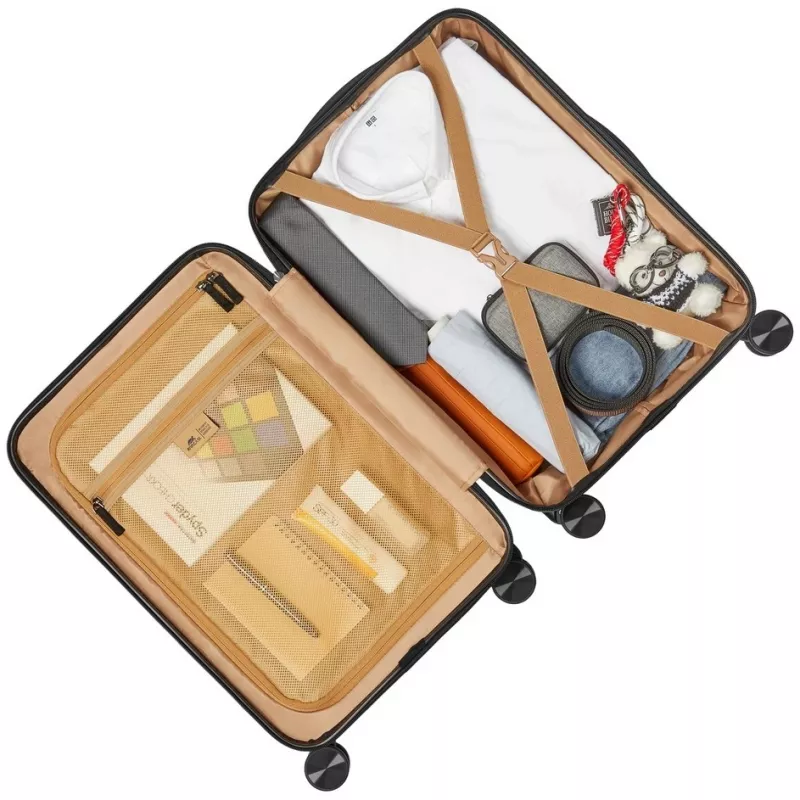 Kabininis lagaminas Rivacase Clark ECO 8181, juodas