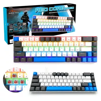 Mechaninė klaviatūra MEDIA-TECH MT1259 Red Core MX60, 60% form factor, CHERRY MX Red jungikliai, RGB foninis apšvietimas, USB, aukšto profilio klavišai