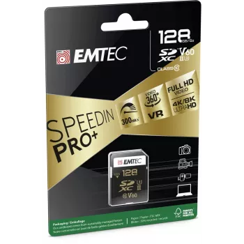 Flash atminties kortelė Emtec 128 GB UHS-II SpeedIN PRO+