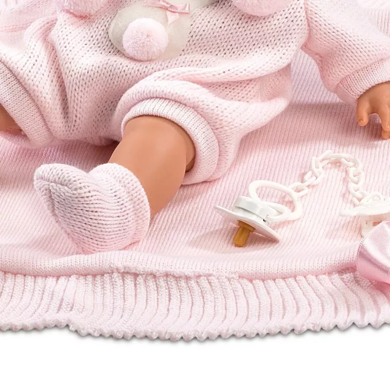 Lėlė Llorens Verkianti Lėlė 38938 Iš Rožių, 38 cm gyvybiškai tikras kūdikis