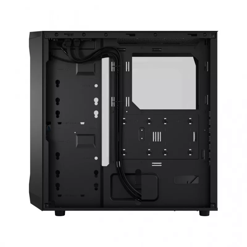 Fractal Design Focus 2 RGB korpusas su grūdinto stiklo šonine sienele, vidutinis bokštas ATX, juodas